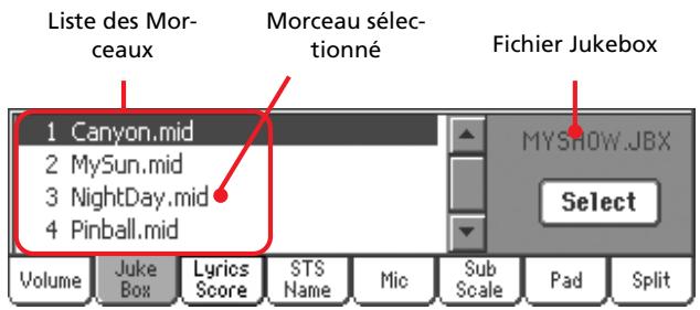 KORG PA800 - Afficheur jukebox - 1
