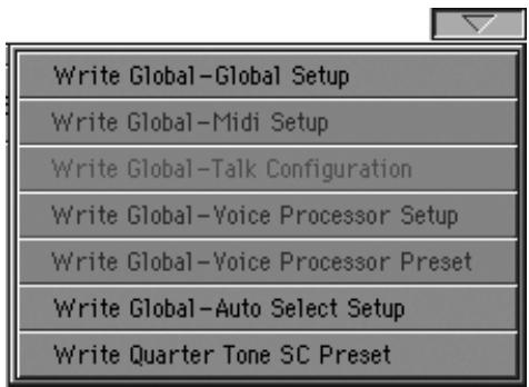 KORG PA800 - Menu de la page - 1