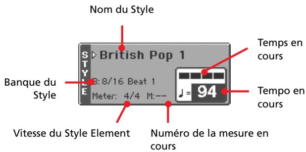 KORG PA800 - Icône du menu de la page - 2