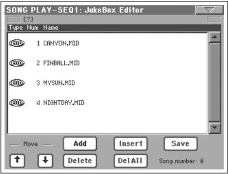 KORG PA800 - Jukebox editor - 1