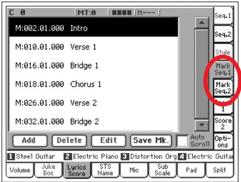 KORG PA800 - Marqueurs des oulets latéraux - 1
