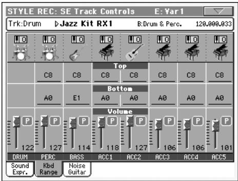 KORG PA800 - Réglage de niveau de l'expression - 1