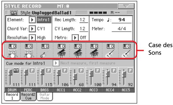 KORG PA800 - Page principale - Record 2/Cue - 1