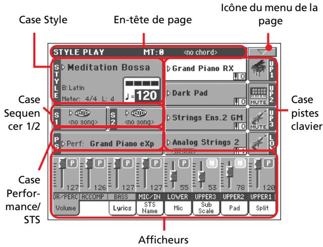 KORG PA800 - Page principale (affichage normal) - 1