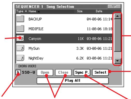 KORG PA800 - Déroulez la liste et sélectionnez le morceau que vous pouvez reproduire. - 1