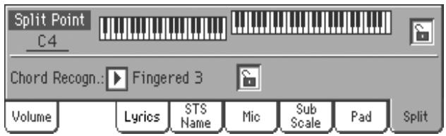 KORG PA800 - Afficheur split - 1