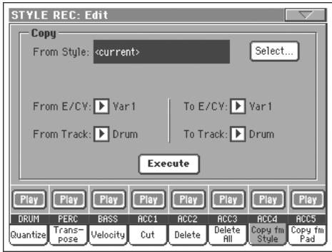 KORG PA800 - Noms des pistes - 1