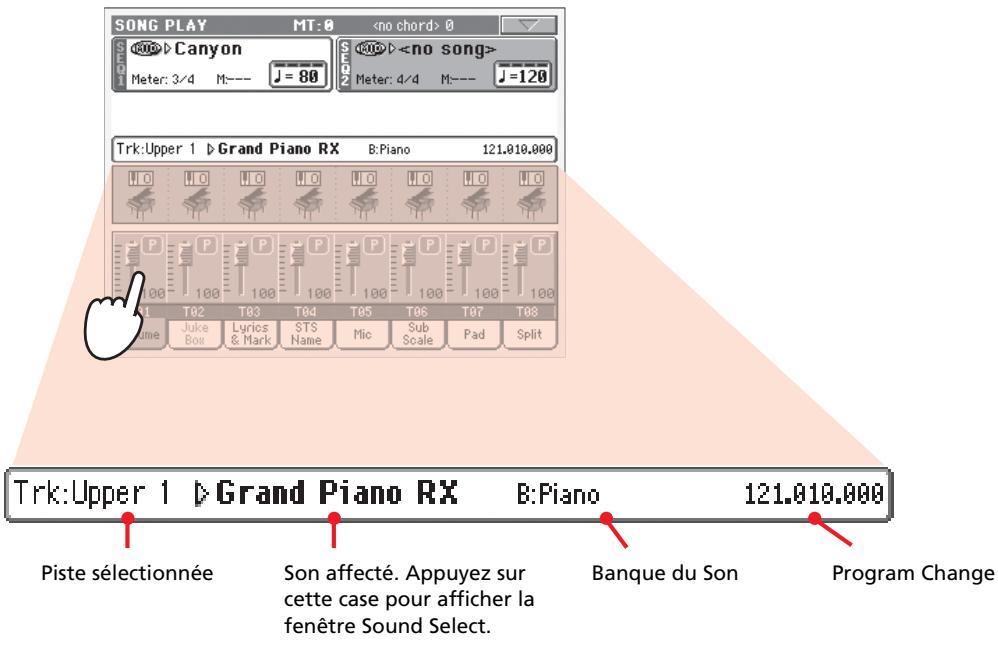 KORG PA800 - Modifier le volume des pistes - 6