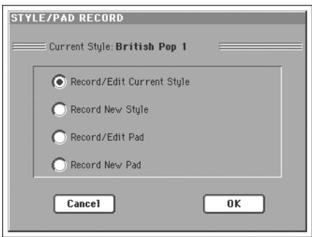 KORG PA800 - Entrer en mode style record - 1