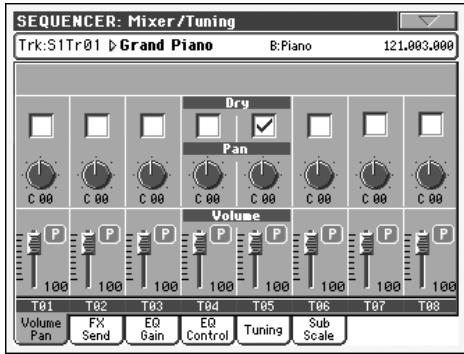 KORG PA800 - Onglets - 1