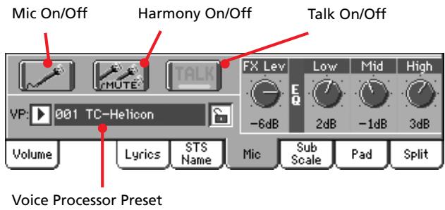 KORG PA800 - Afficheur mic - 1