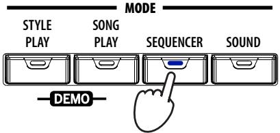 KORG PA800 - Appuyez sur le bouton sequencer pour afficher le mode sequencer. - 1