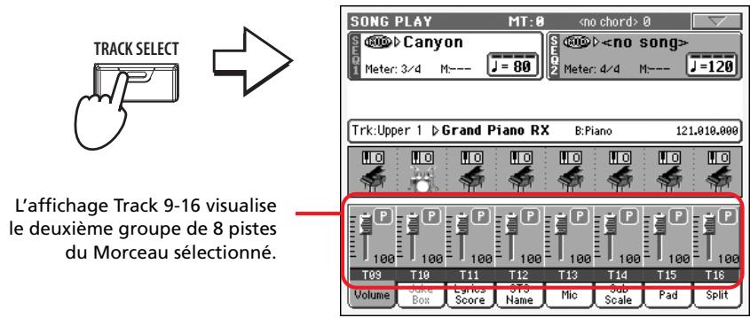 KORG PA800 - Modifier le volume des pistes - 3