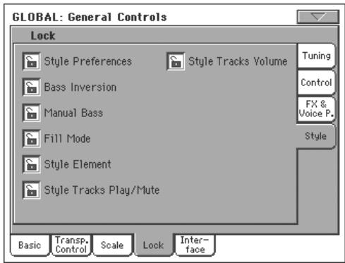 KORG PA800 - Verrouillage de la case style - 1