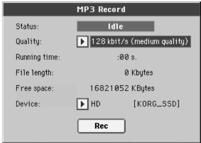 KORG PA800 - Enregistrer des fichiers MP3 - 1