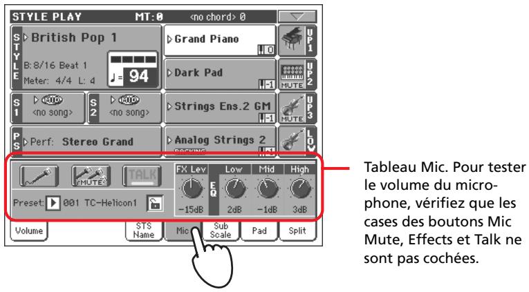 KORG PA800 - Brancher un microphone - 2