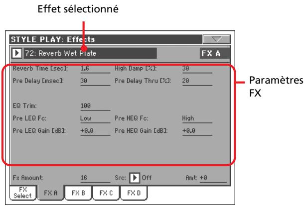 KORG PA800 - Les effets en mode song play - 1