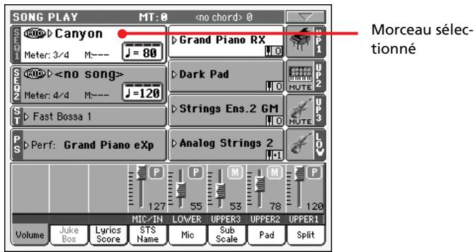 KORG PA800 - Lorsque le morceau est sélectionné, appuyez sur le bouton select pour confirmer la sélection et fermer la fenêtre song select. - 2