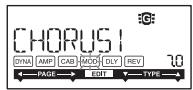 KORG PANDORA MINI - DLY Verzögerungszeit des gewählten Delay-Effektss - 2