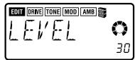 KORG PX3 - 7) LEVEL (niveau) - 1