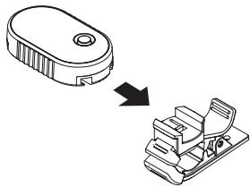 KORG WITUNE - Befestigen und Entfernen des Clips/Gurtes auf der Rückseite des Sender - 1