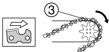 JONSERED CS 2117 EL - Ontkoppel de gashendelvergrendeling. - 8