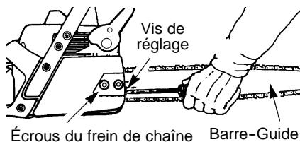 JONSERED CS 2137 - Réglage de la tension: - 1
