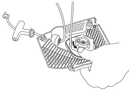 JONSERED CS 2139 T - Remplacement d'une corde de lanceur rompue ou usée - 4
