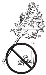 JONSERED CS 2150 - Récapération d'un arbre accroché - 1