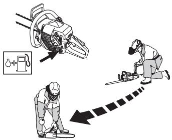 JONSERED CS 2150 - Remplissage de carburant - 3