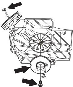 JONSERED CS 2152 C - Remplacement d'une corde de lanceur rompue ou usée - 4