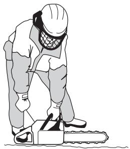 JONSERED CS 2171 - Contrôle de l'effet de freinage - 1