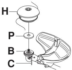 JONSERED FC 2145 S - Montage de la protection de la tête et de la tete de déssherbage Trimmy SII - 3