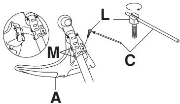 JONSERED FC 2145 S - Montage du protège-lame/de la protection combinée, de la lame à herbe et du bol de garde au sol monté sur roulement - 2