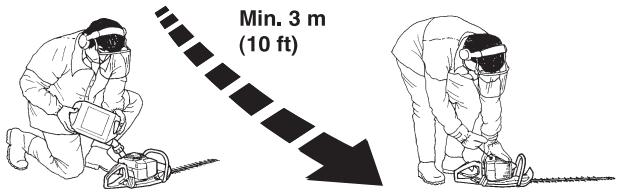 JONSERED HT 2124T - Remplissage de carburant - 3