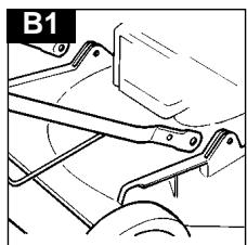 JONSERED 500 M - ADJUSTING THE CUTTING HEIGHT - 1