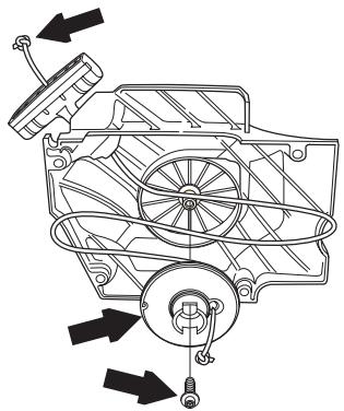 JONSERED CS 2156 CWH - Remplacement d'une corde de lanceur rompue ou usée - 6