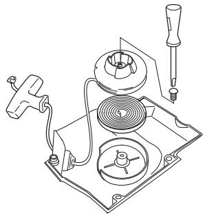 JONSERED CS 2188 - Remplacement d'une corde de lanceur rompue ou usee - 6
