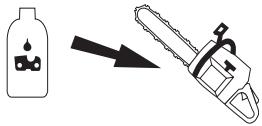 JONSERED CS 2240 S - Remplissage d'huile de chaine - 1