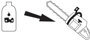 JONSERED CS 2245 S - Remplissage d'huile de chaine - 1