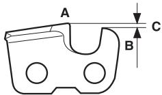 JONSERED CS 2250 S - Généralités sur le réglage de l'épaissur du copeau - 1