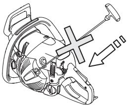 JONSERED CS 2250 S - Wikkel het startkoord nooit rond uw hand. - 2