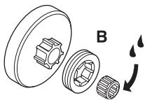 JONSERED CS 2250 S - Graissage du roulement à aiguilles - 3