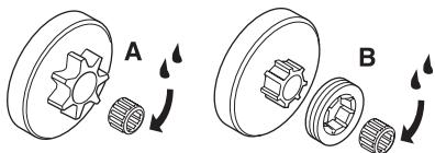 JONSERED CS 2250 S - Naaldlager smeren - 2