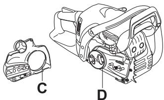 JONSERED CS 2250 S - Frein de chaine avec arceau protecteur - 5