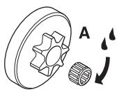 JONSERED CS 2250 S - Graissage du roulement à aiguilles - 2