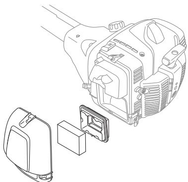 JONSERED FC 2256 W - Luchtfilter schoonmaken (BC2256, MC2256) - 1