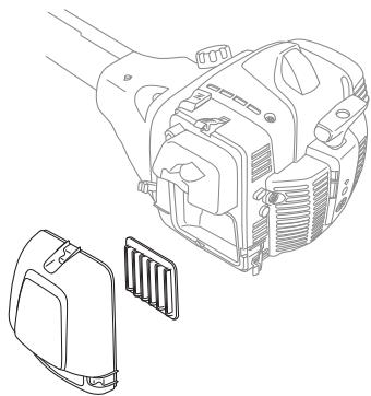 JONSERED FC 2256 W - Nettoyage du filtré à air (FC2256, FC2256W) - 1