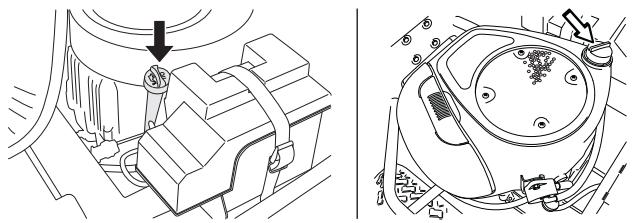 JONSERED FR 2216 FA - Contrôle du niveau d'huile du moteur - 1