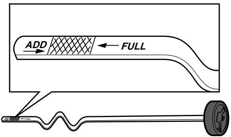 JONSERED FR 2216 FA - Contrôle du niveau d'huile du moteur - 2
